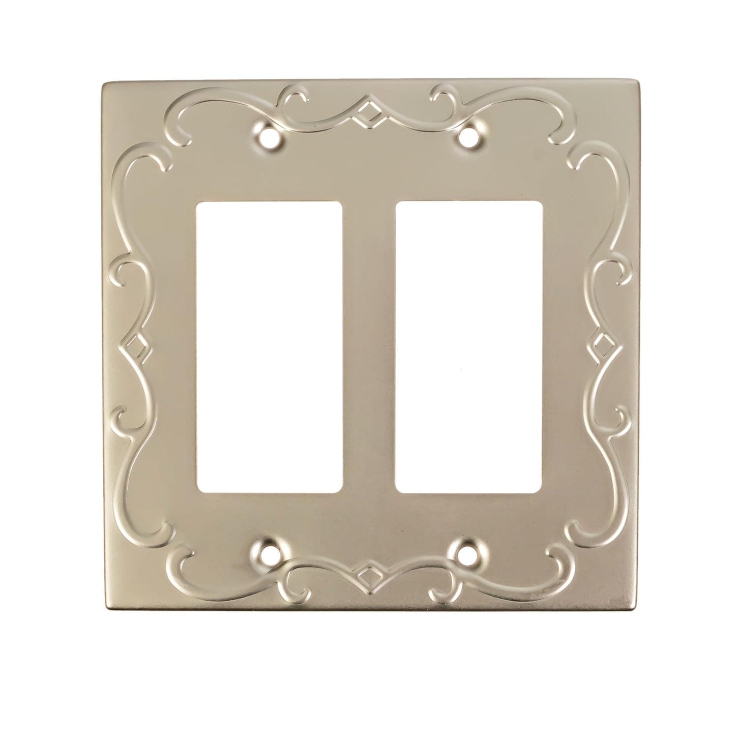 Regal Scrollwork Wall Plates Collection - Satin Satin Nickel