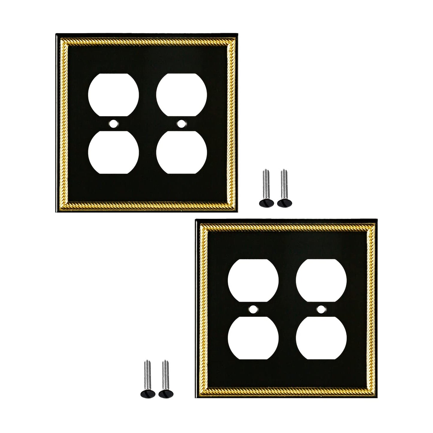 Antique Elegance Wall Plate Collection - Black & Gold