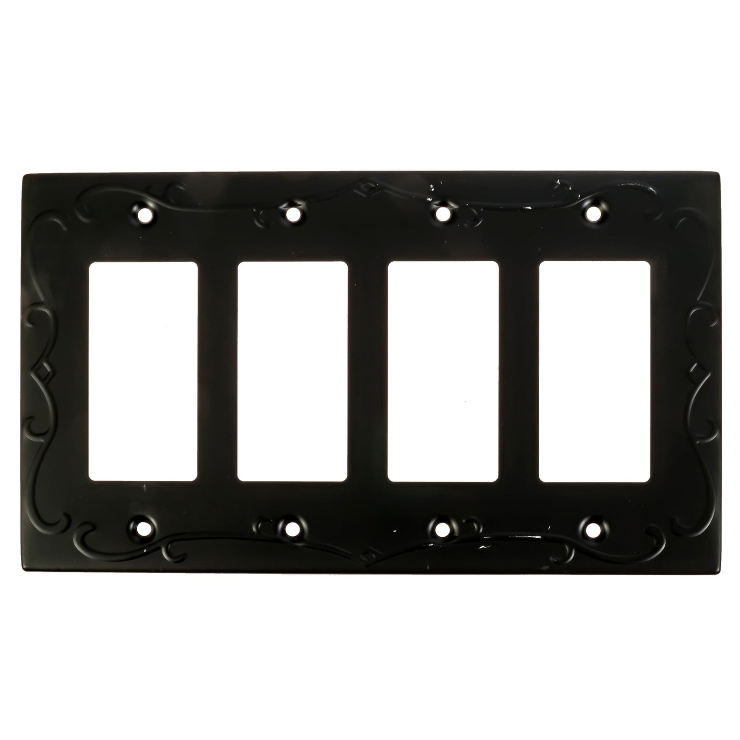 Regal Scrollwork Wall Plate Collection - Black