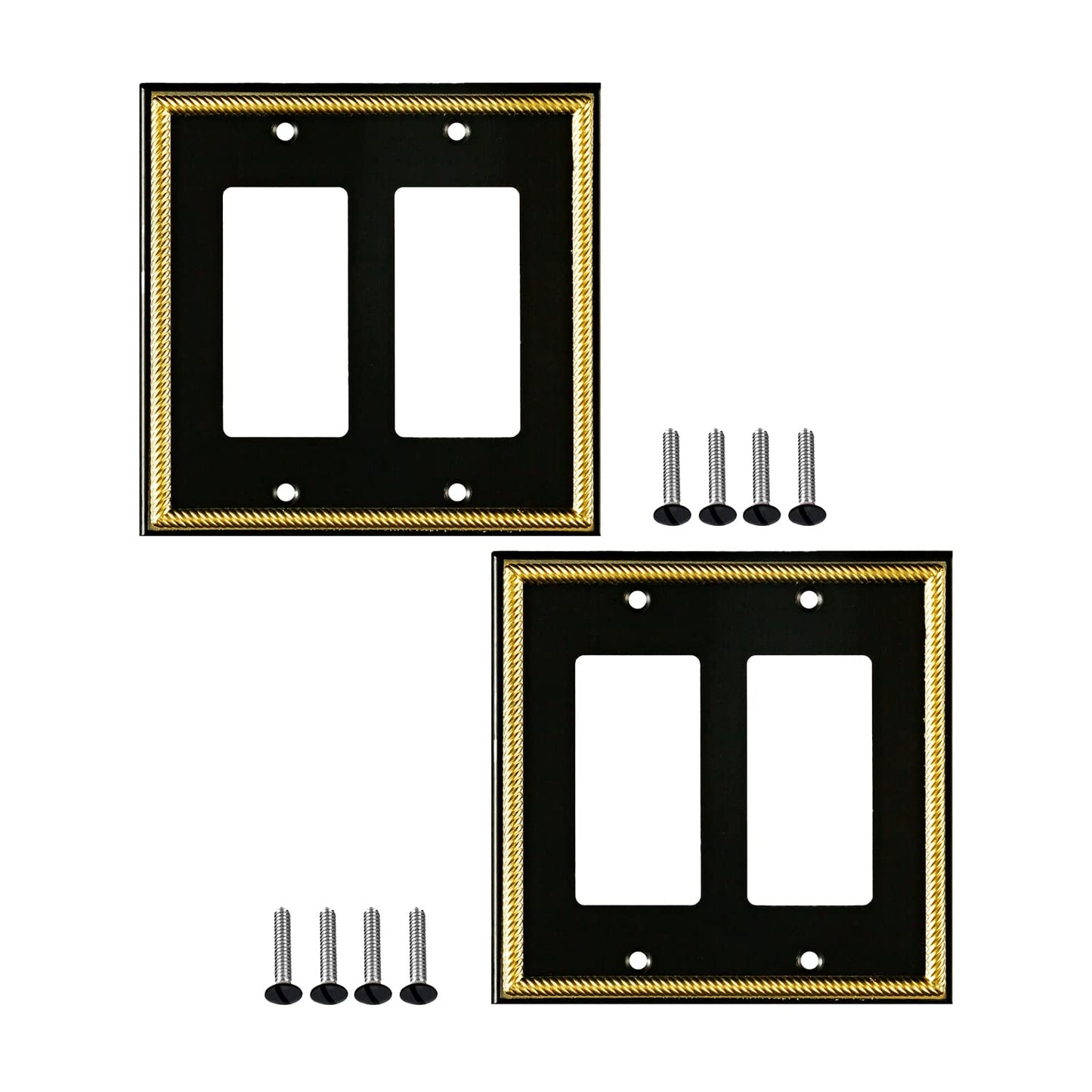Antique Elegance Wall Plate Collection - Black & Gold