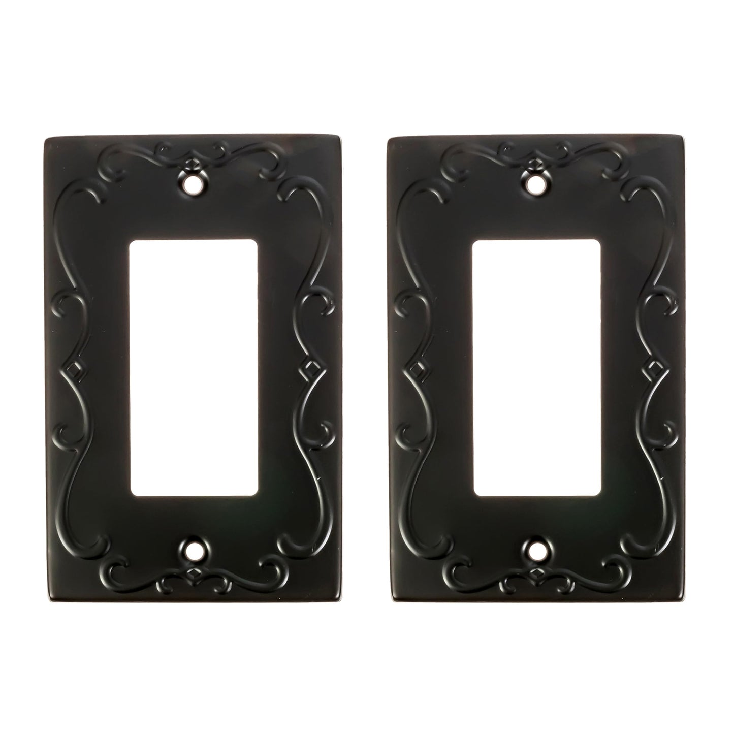 Regal Scrollwork Wall Plate Collection - Black