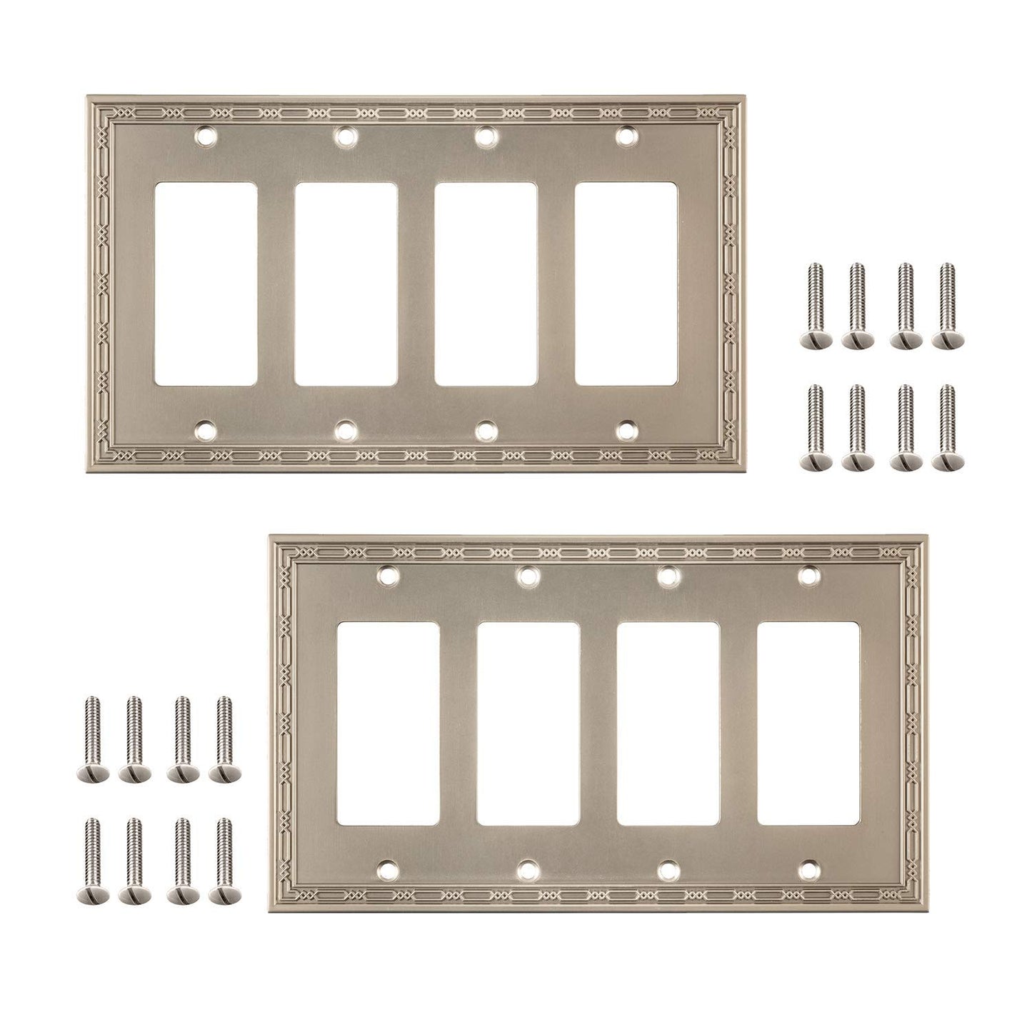 Victorian Elegance Wall Plate Collection - Satin Nickel