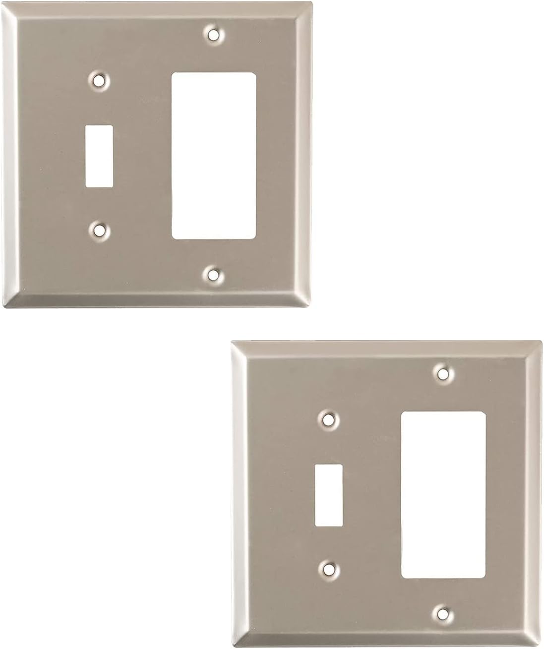 Sleek Canvas Elegance Wall Plate Collection - Satin Nickel