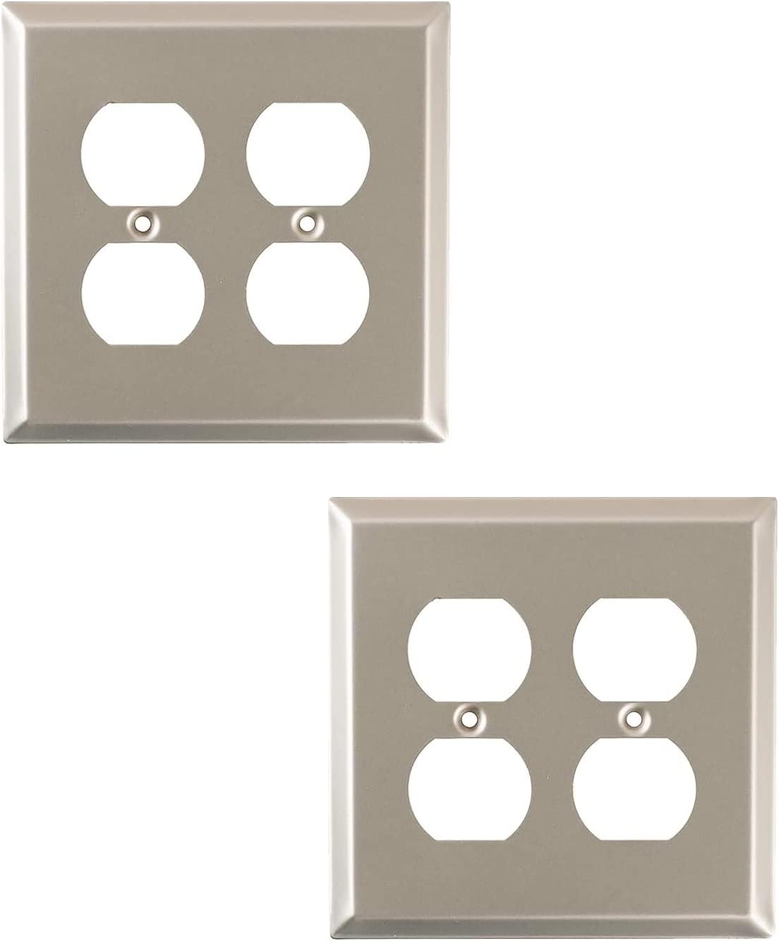 Sleek Canvas Elegance Wall Plate Collection - Satin Nickel