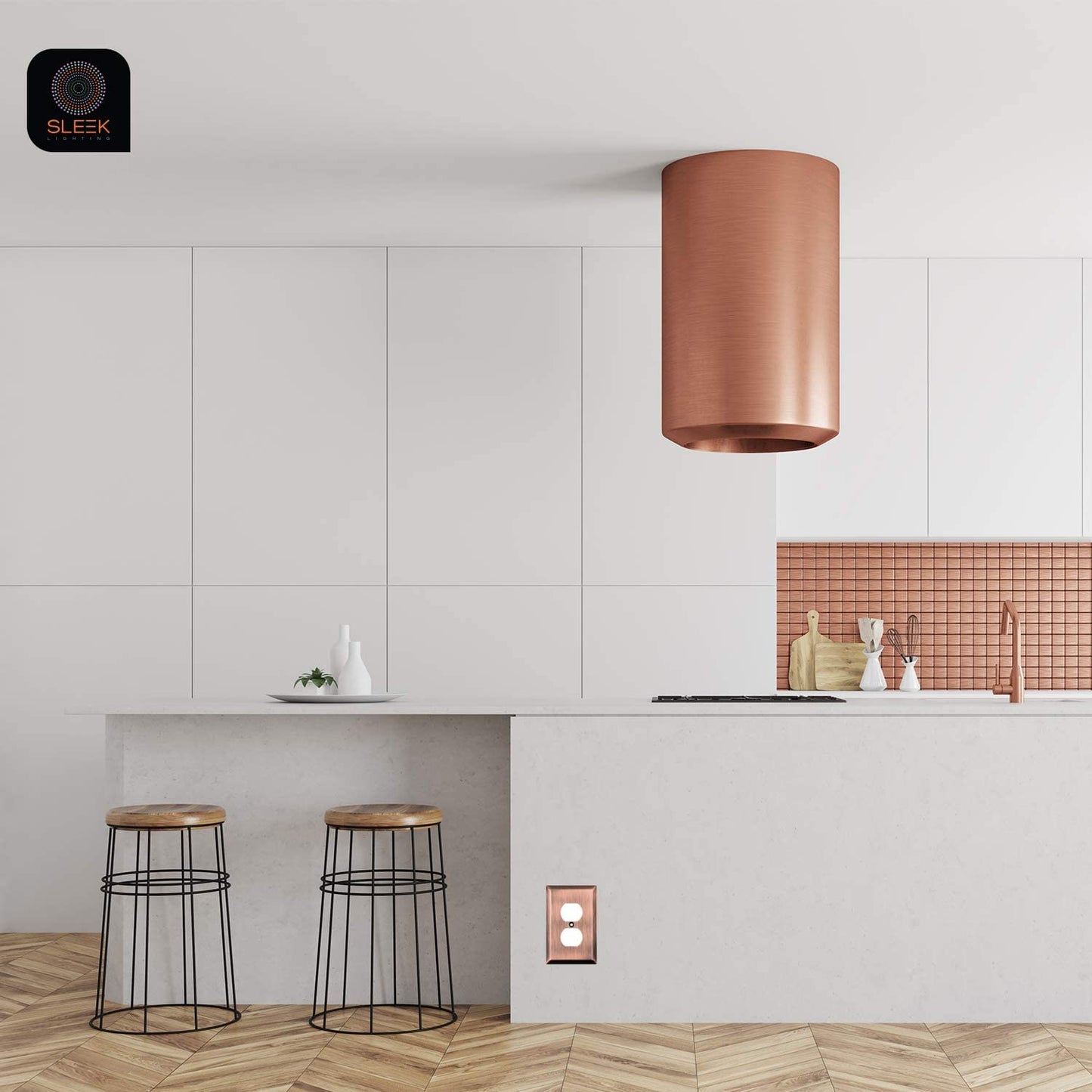 Sleek Canvas Elegance Wall plate collection - Copper