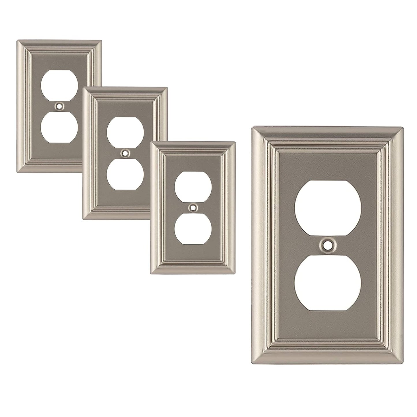 Luxe Essence Wall Plate Collection - Satin Nickel