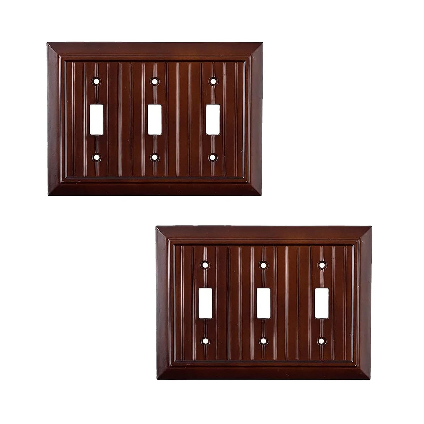 Beaded Elegance Wall Plate Collection - Mahogany