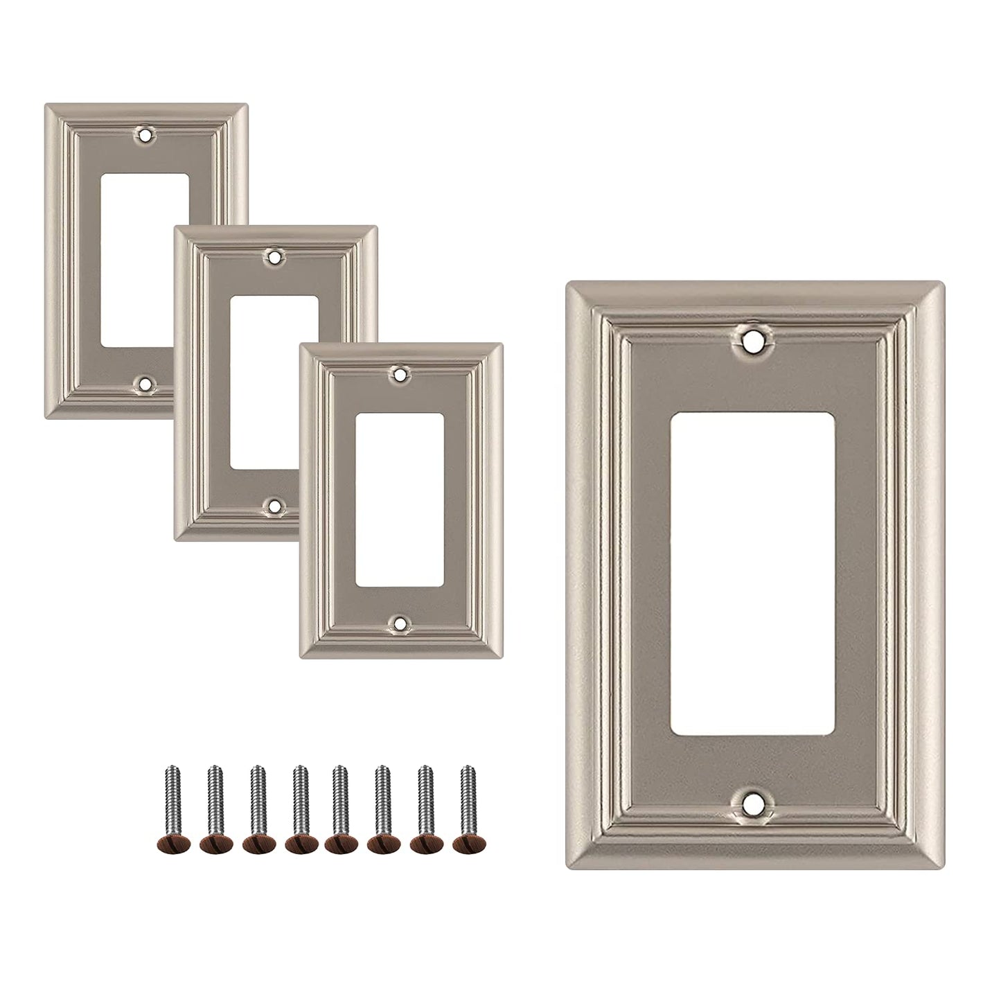 Luxe Essence Wall Plate Collection - Satin Nickel