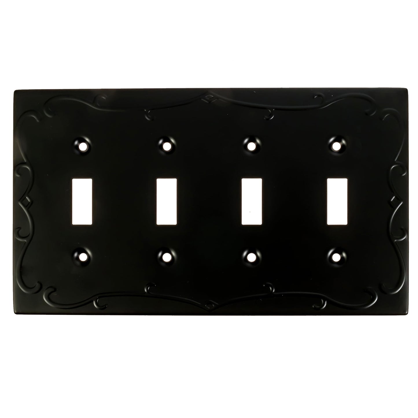 Regal Scrollwork Wall Plate Collection - Black