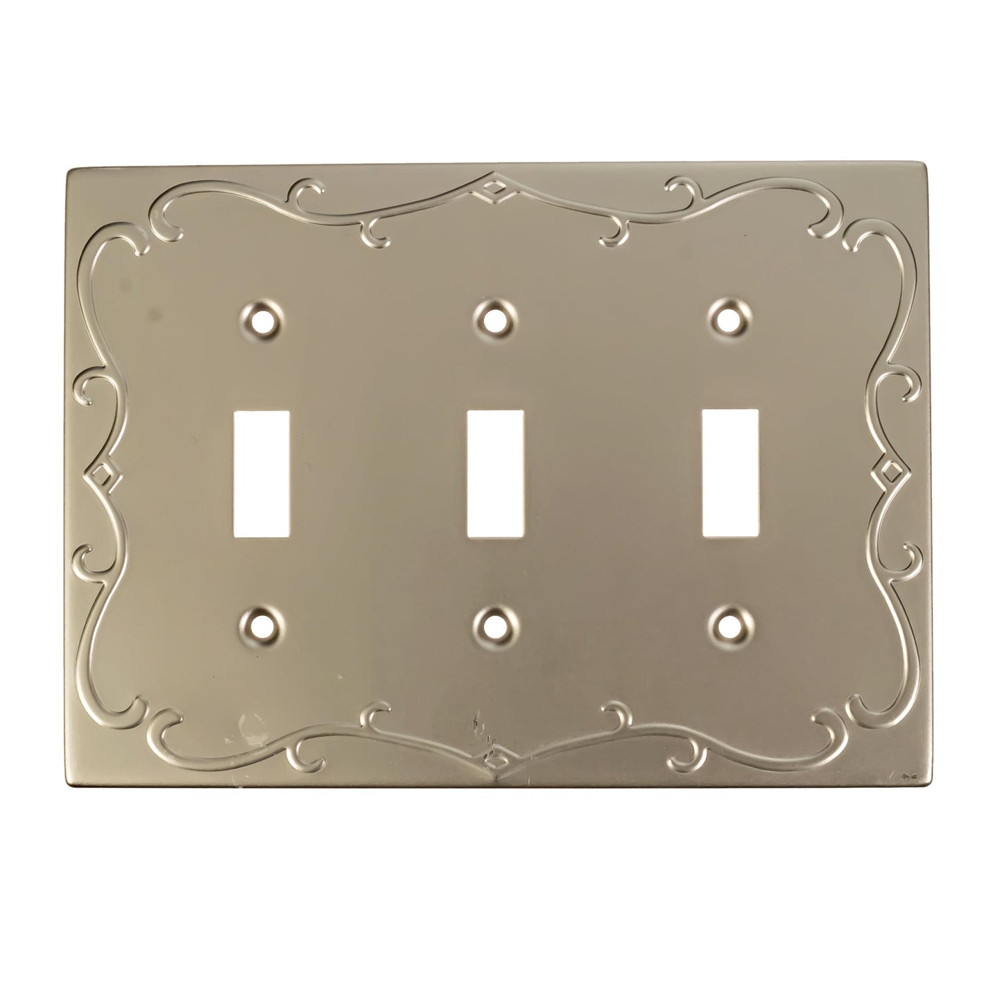 Regal Scrollwork Wall Plates Collection - Satin Satin Nickel