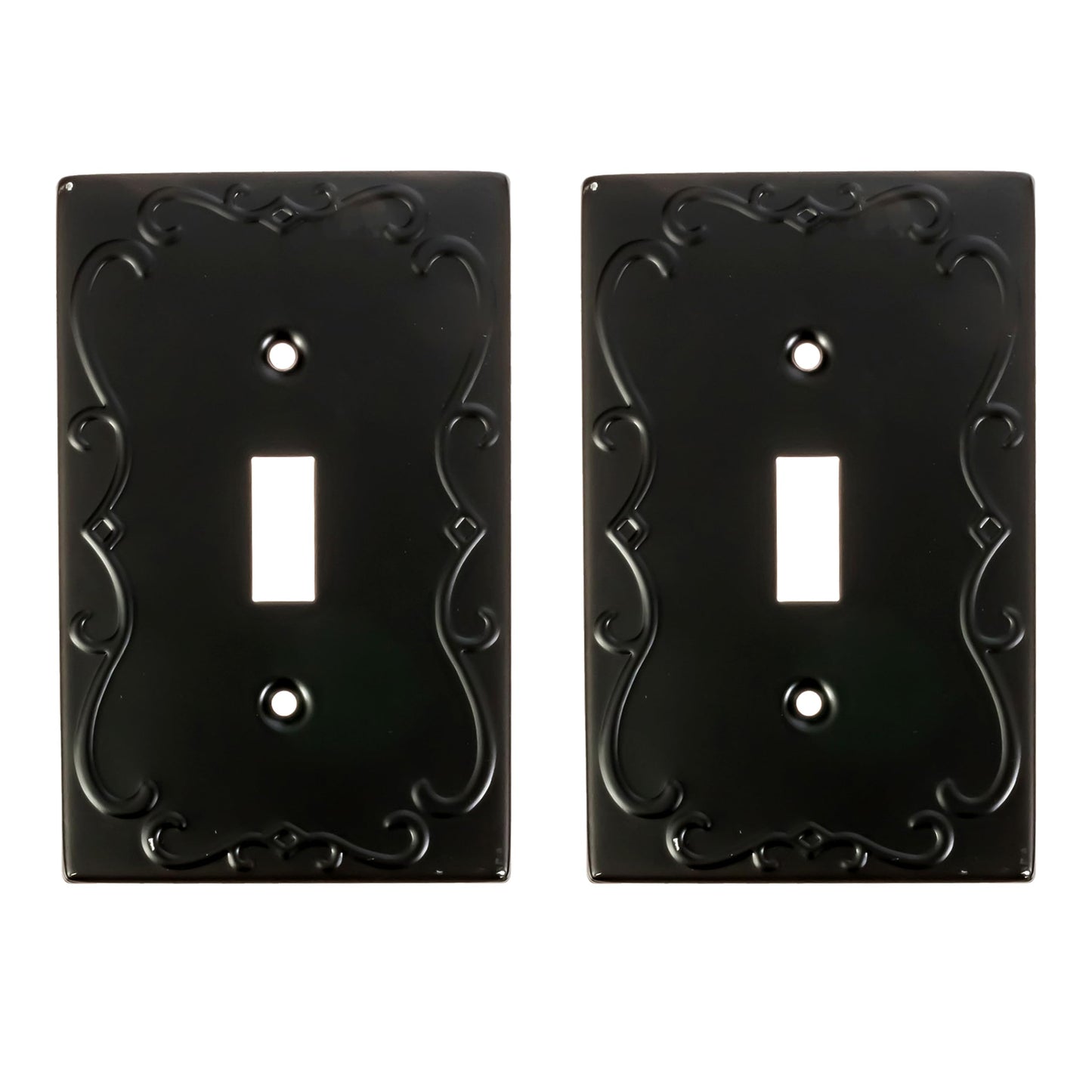 Regal Scrollwork Wall Plate Collection - Black