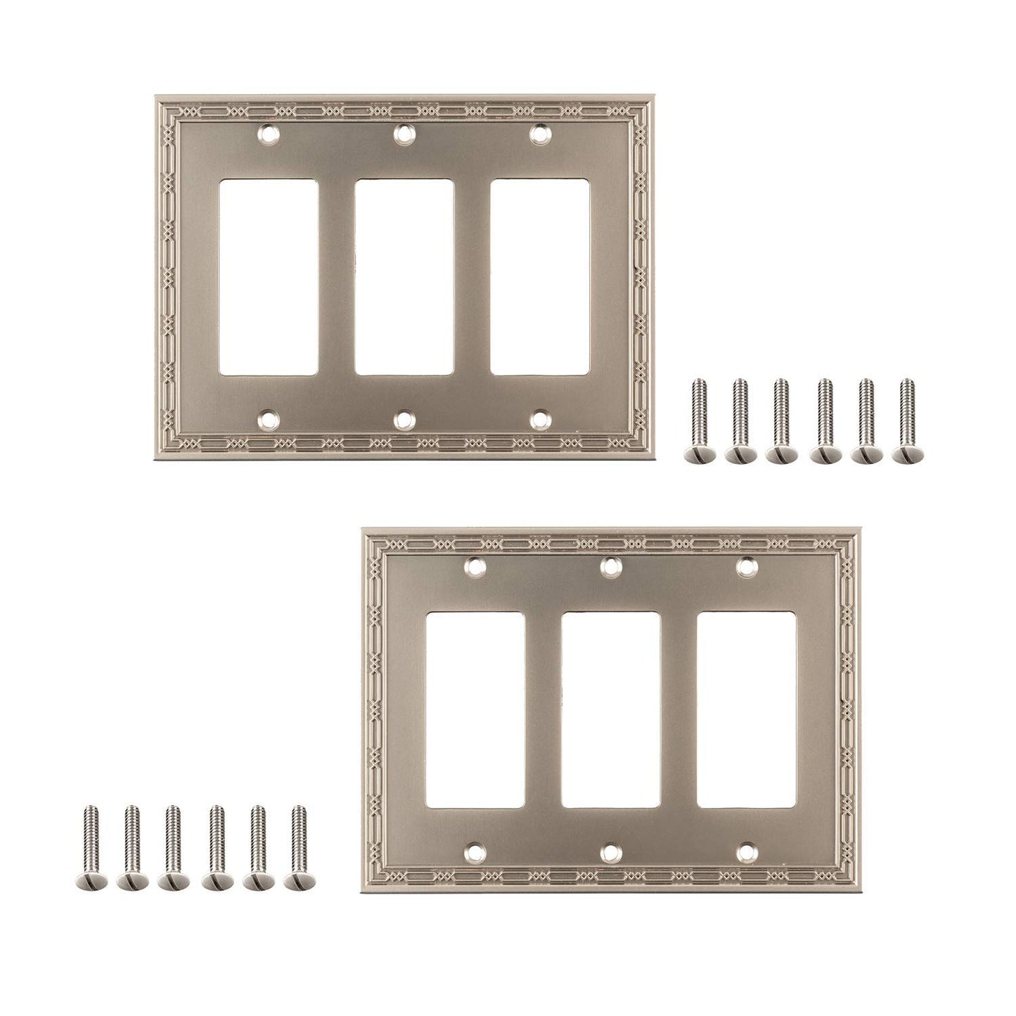 Victorian Elegance Wall Plate Collection - Satin Nickel