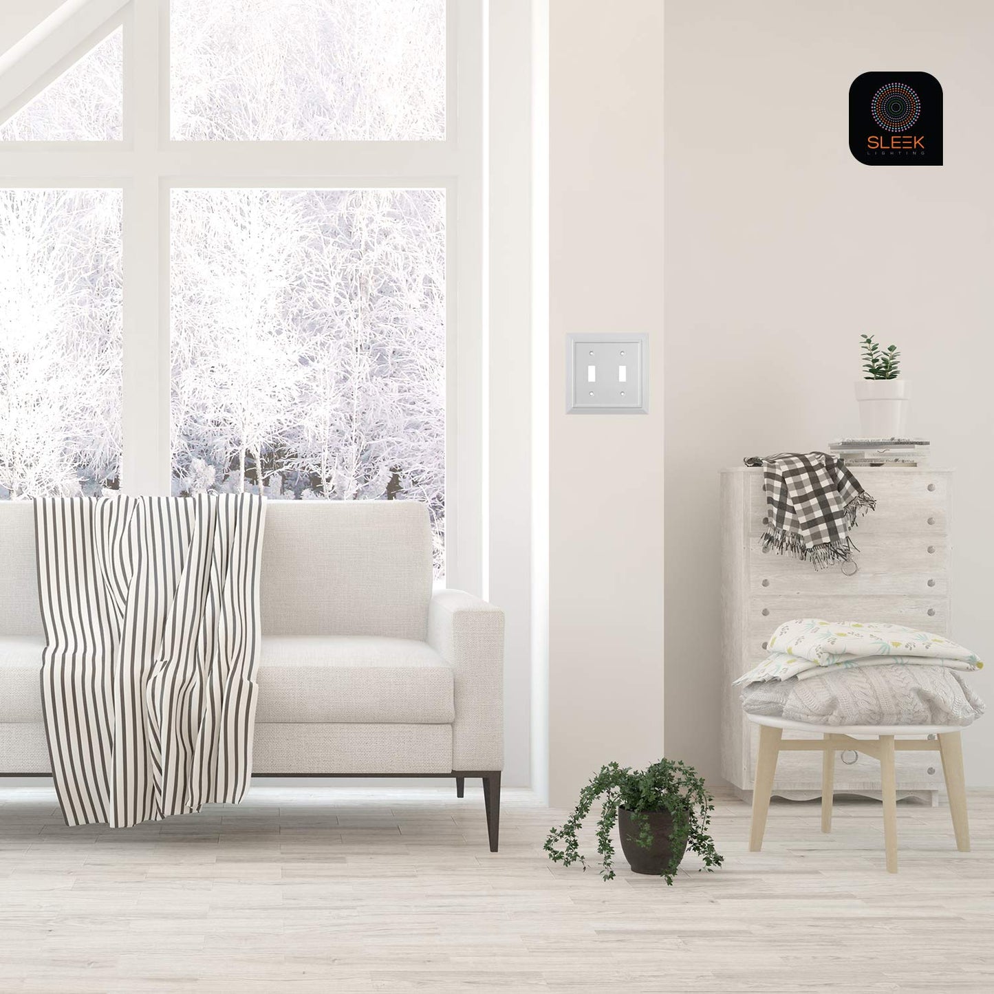 Moderno Elegance Wall Plate Collection - White