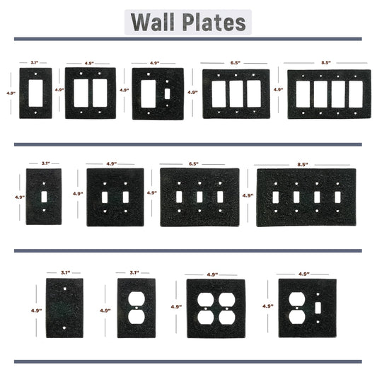 Galactic Stone Wall Plate Collection - Black
