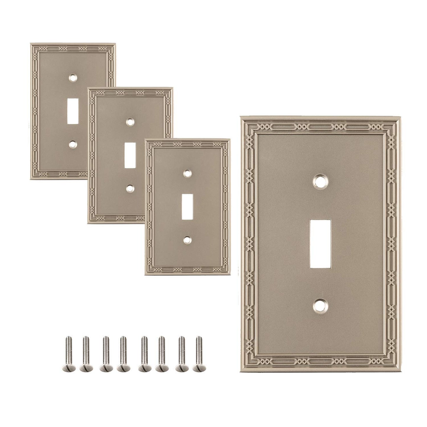 Victorian Elegance Wall Plate Collection - Satin Nickel