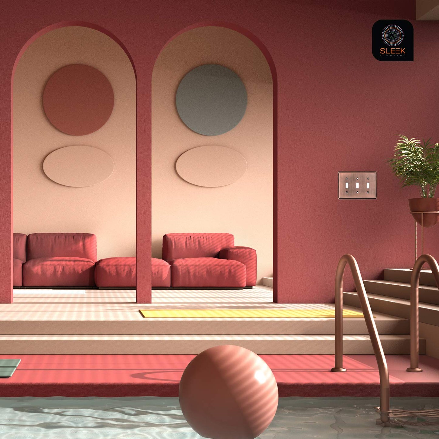 Sleek Canvas Elegance Wall plate collection - Copper