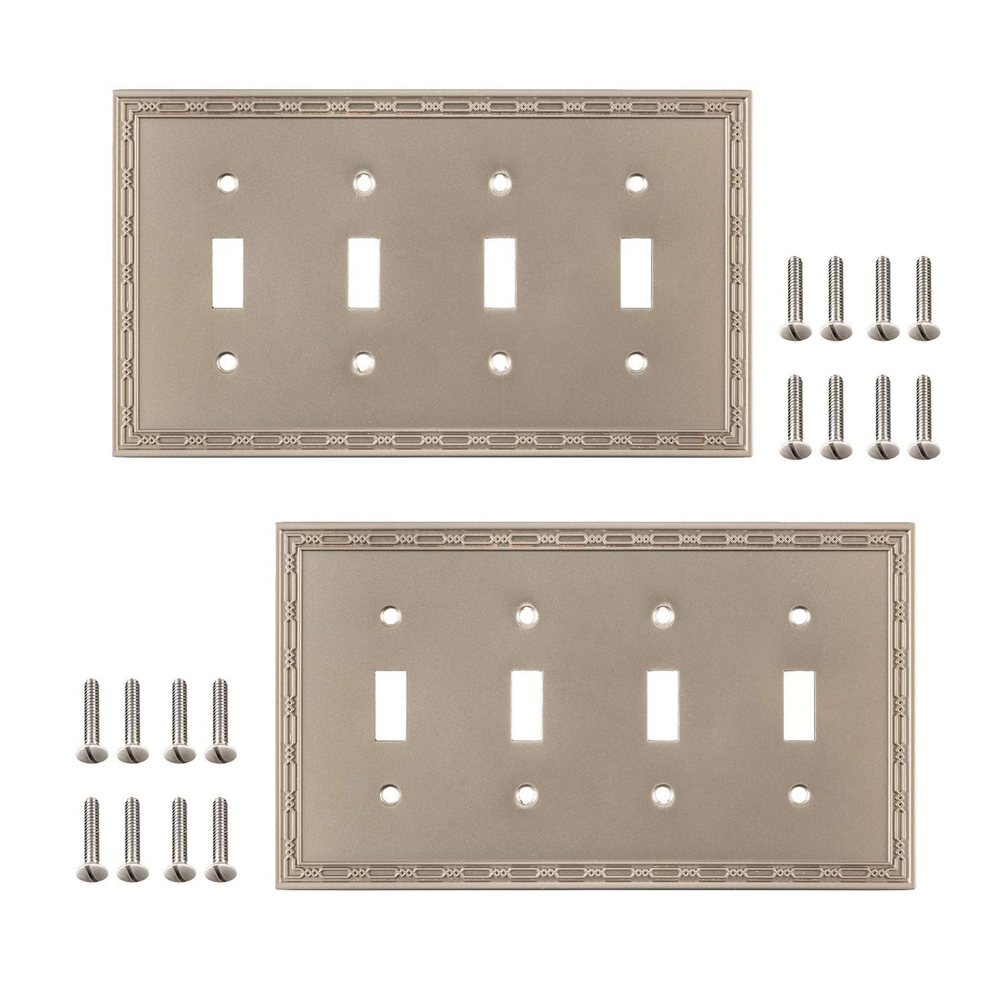 Victorian Elegance Wall Plate Collection - Satin Nickel