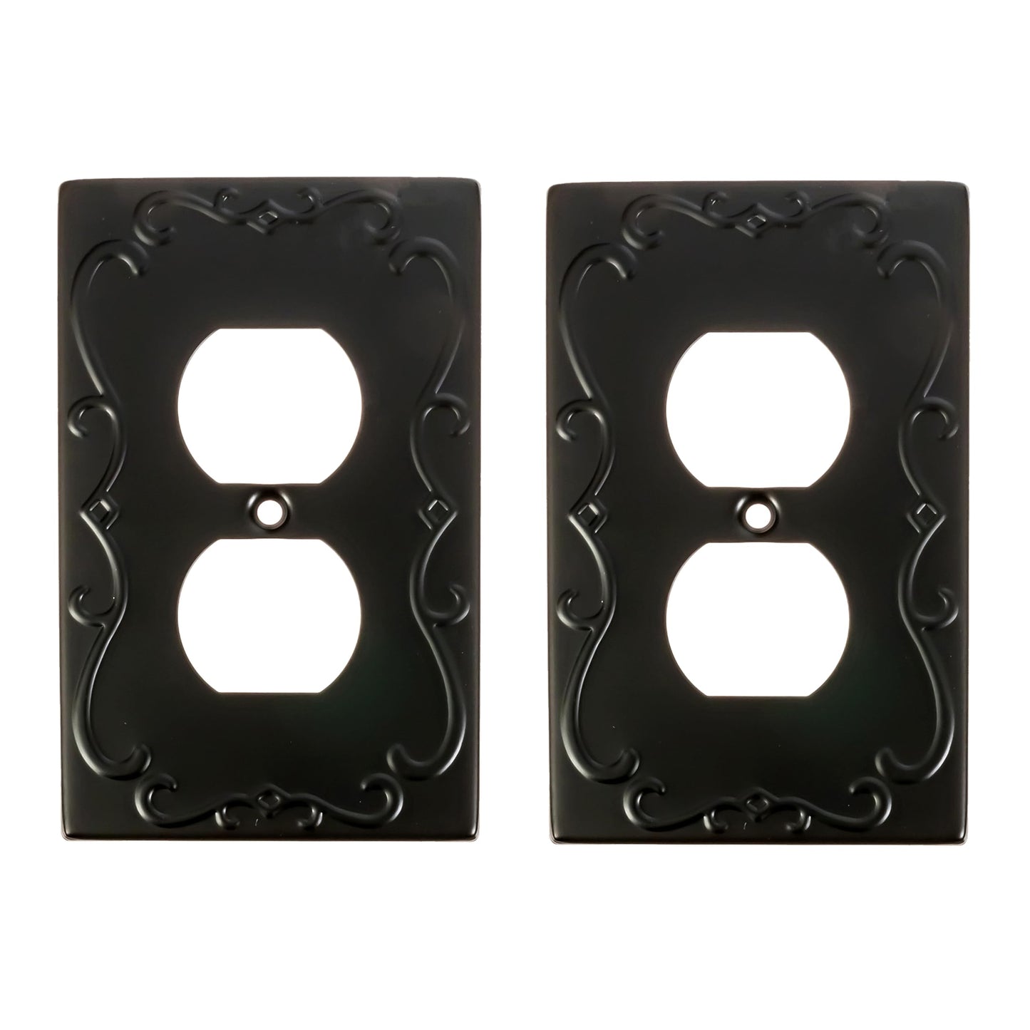 Regal Scrollwork Wall Plate Collection - Black