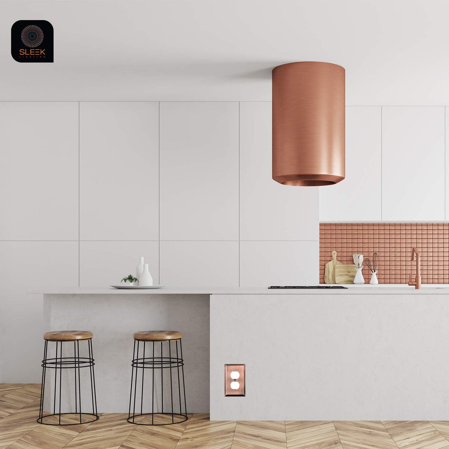Sleek Canvas Elegance Wall plate collection - Copper