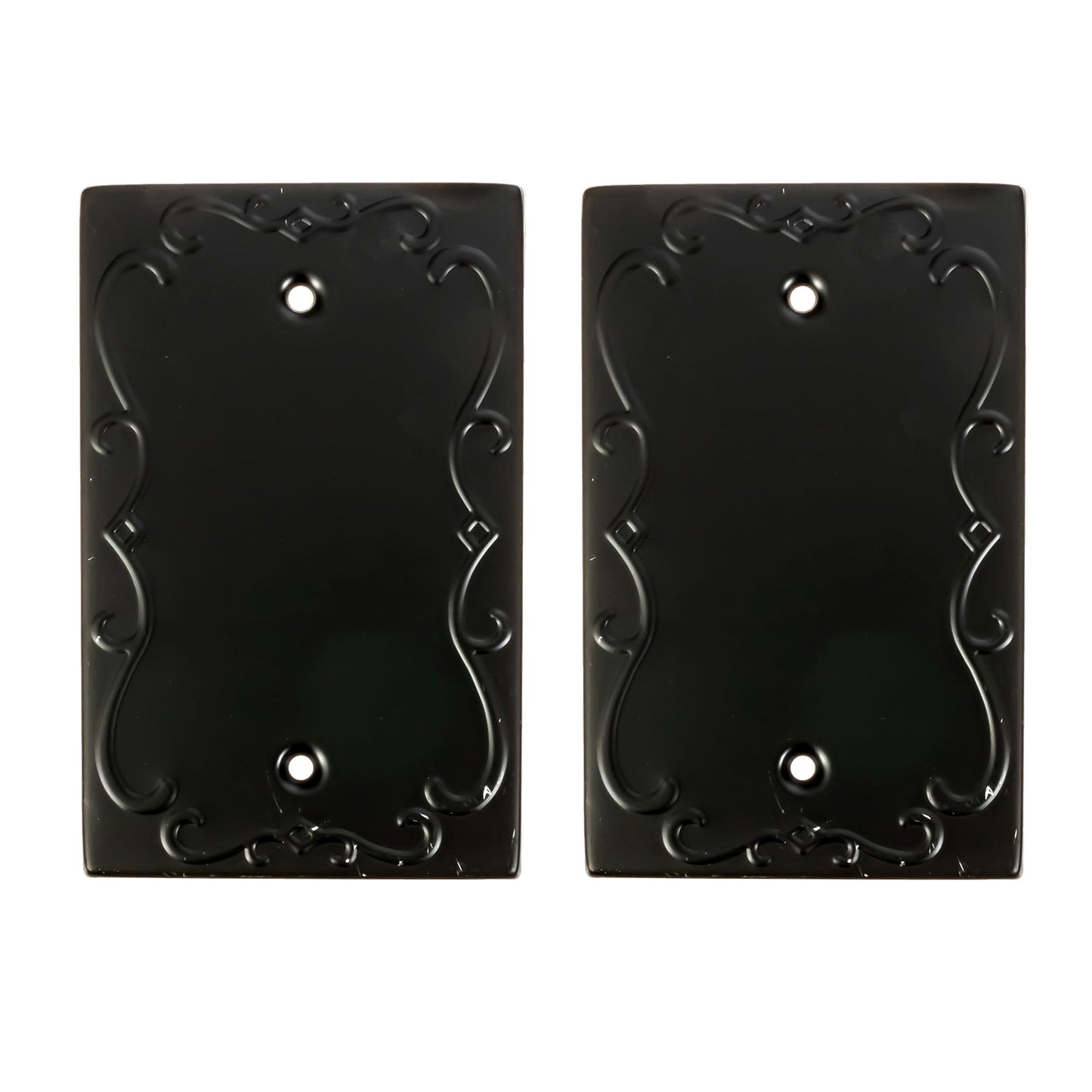 Regal Scrollwork Wall Plate Collection - Black
