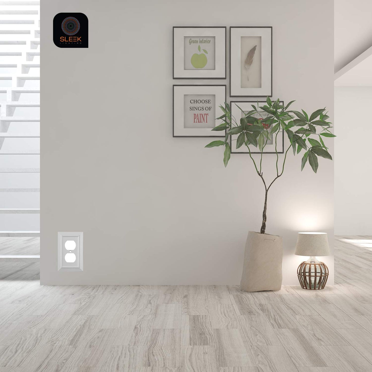 Moderno Elegance Wall Plate Collection - White