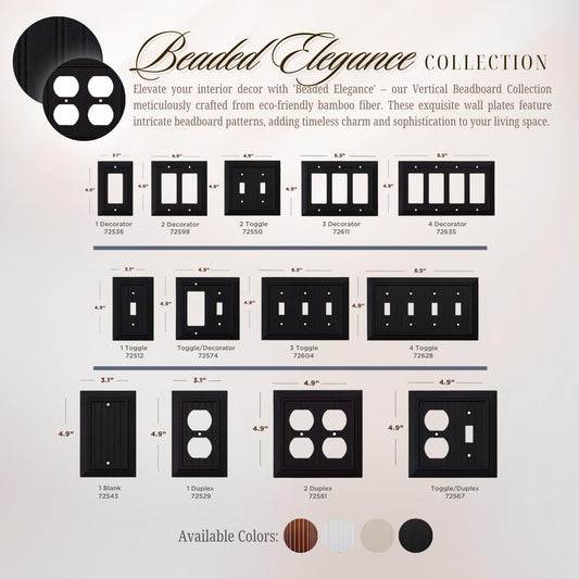 Beaded Elegance Wall Plate Collection - Black