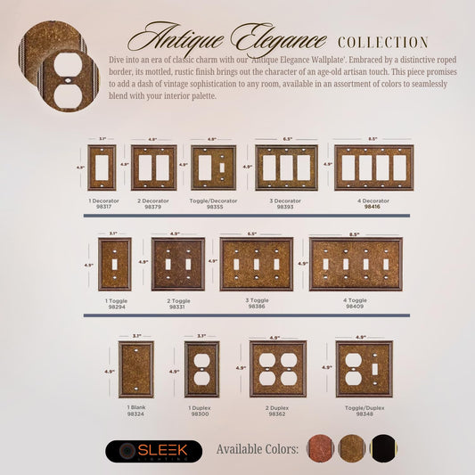 Antique Elegance Wall Plate Collection - Sponged Bronze