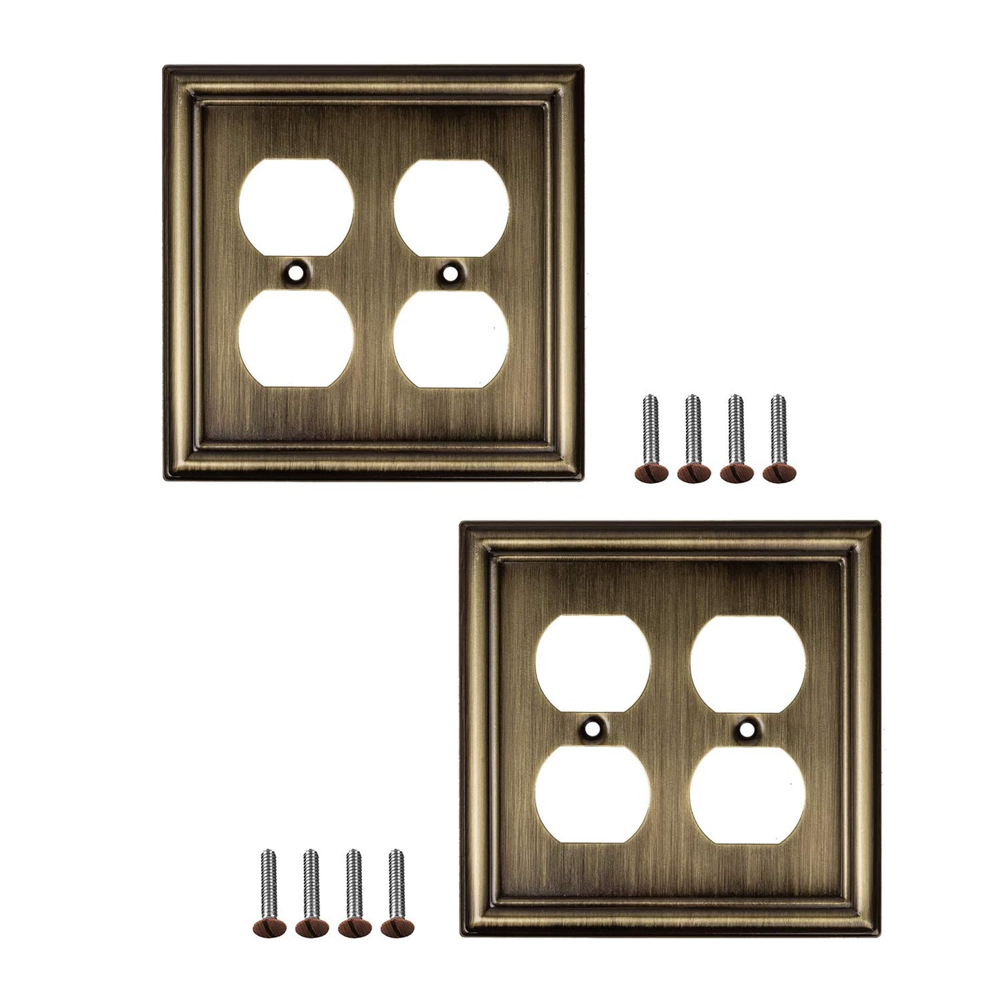 Luxe Essence Wall Plate Collection - Antique Brass