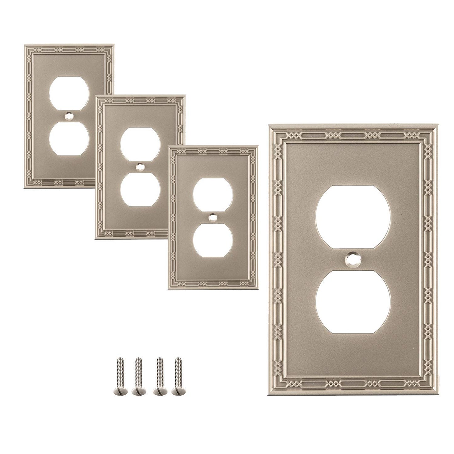 Victorian Elegance Wall Plate Collection - Satin Nickel