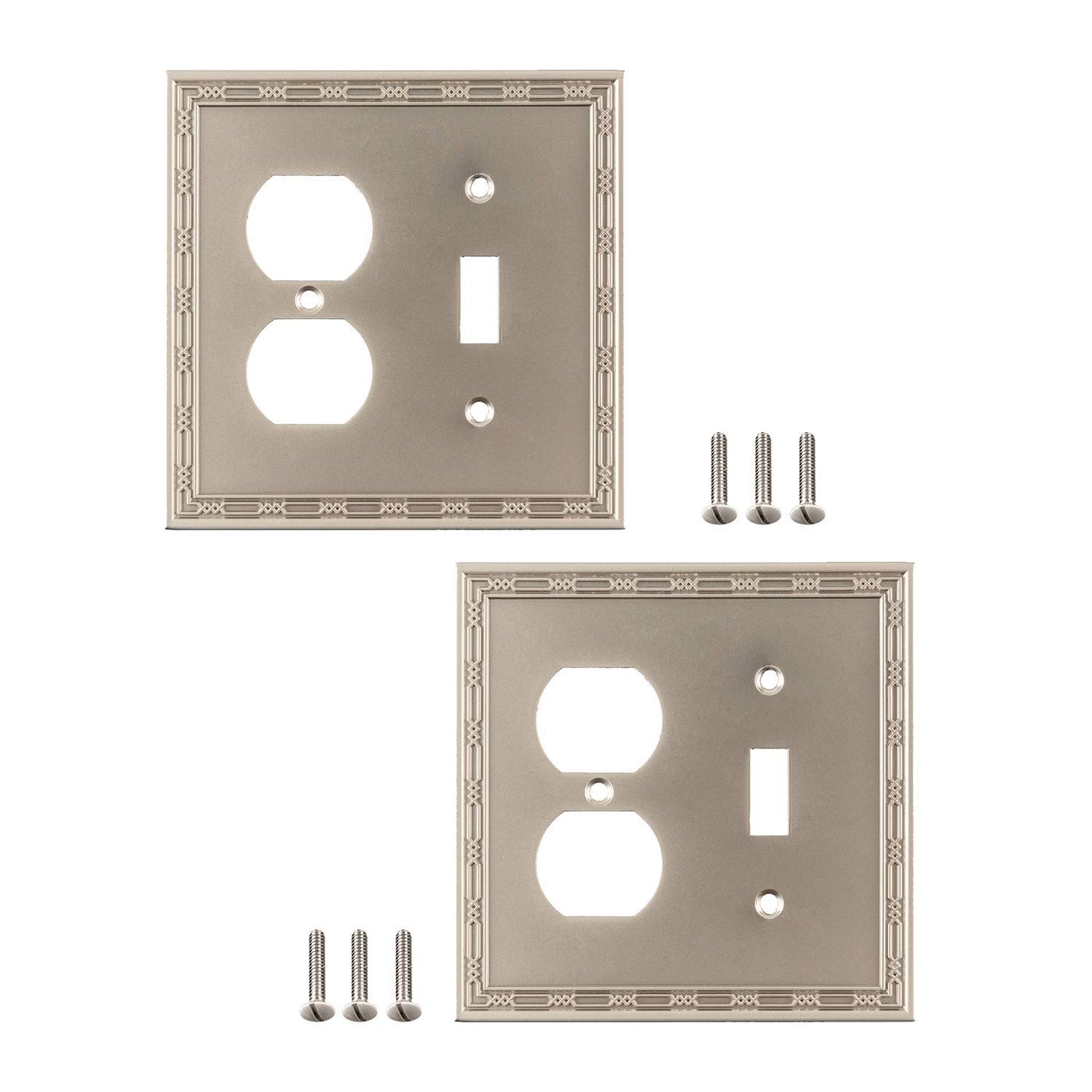 Victorian Elegance Wall Plate Collection - Satin Nickel