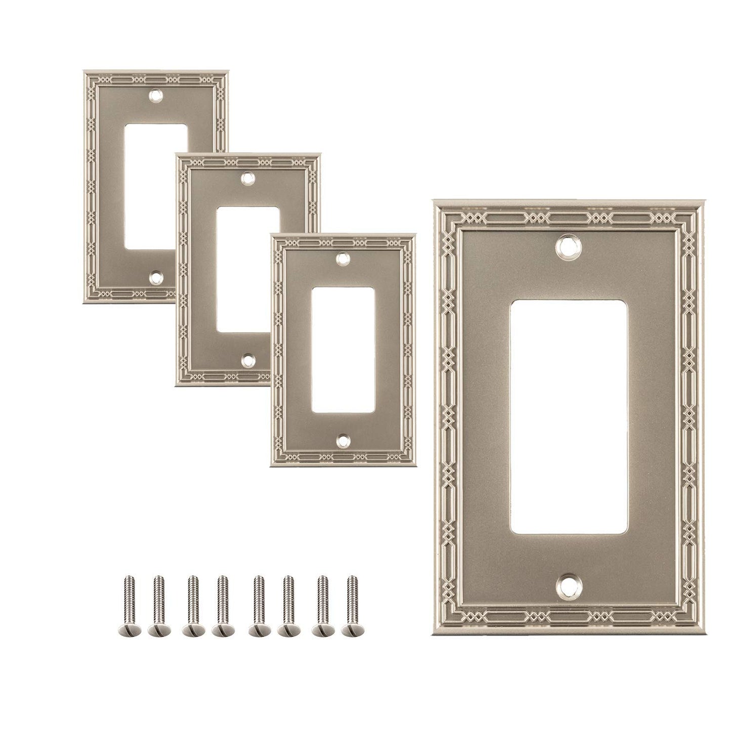 Victorian Elegance Wall Plate Collection - Satin Nickel