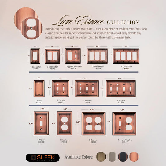 Luxe Essence Wall Plate Collection - Copper