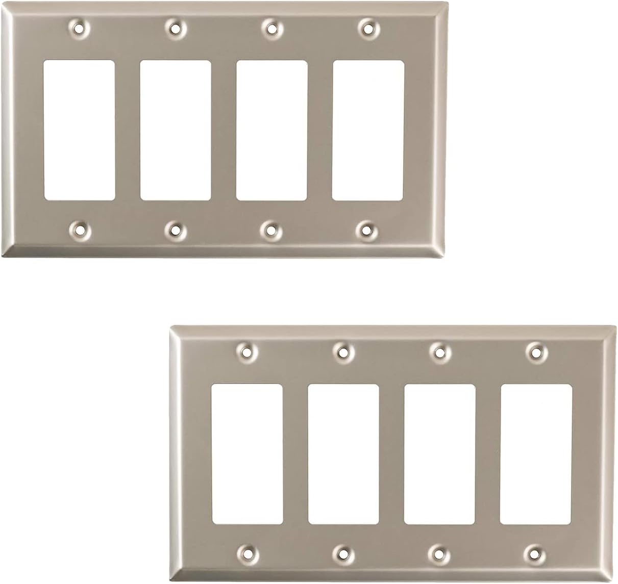 Sleek Canvas Elegance Wall Plate Collection - Satin Nickel