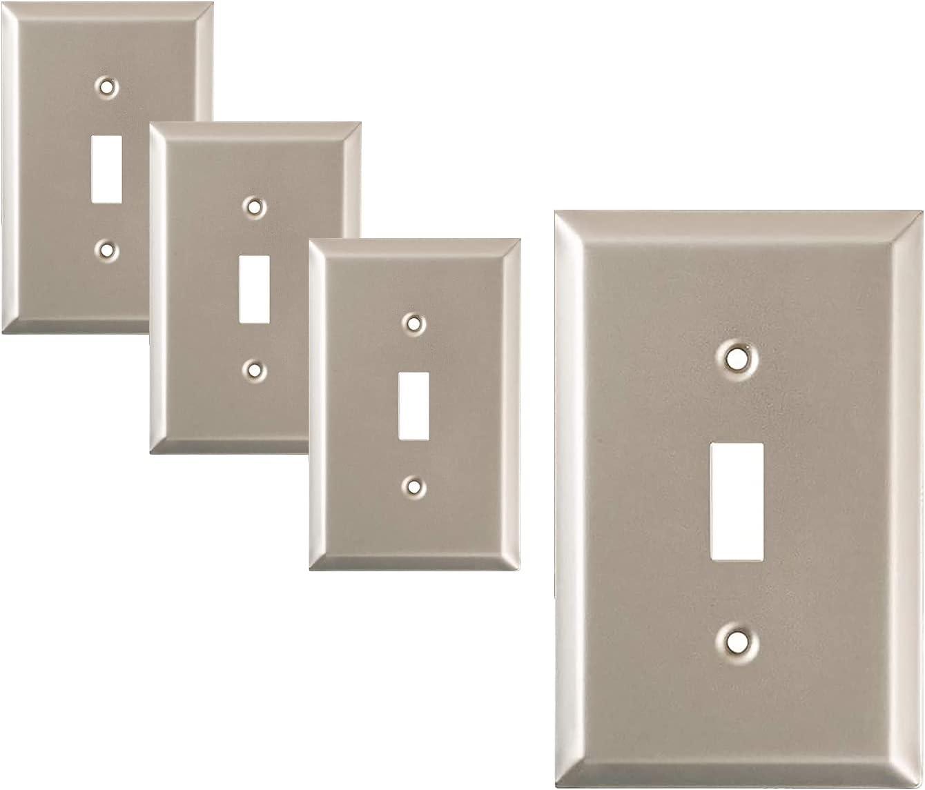 Sleek Canvas Elegance Wall Plate Collection - Satin Nickel