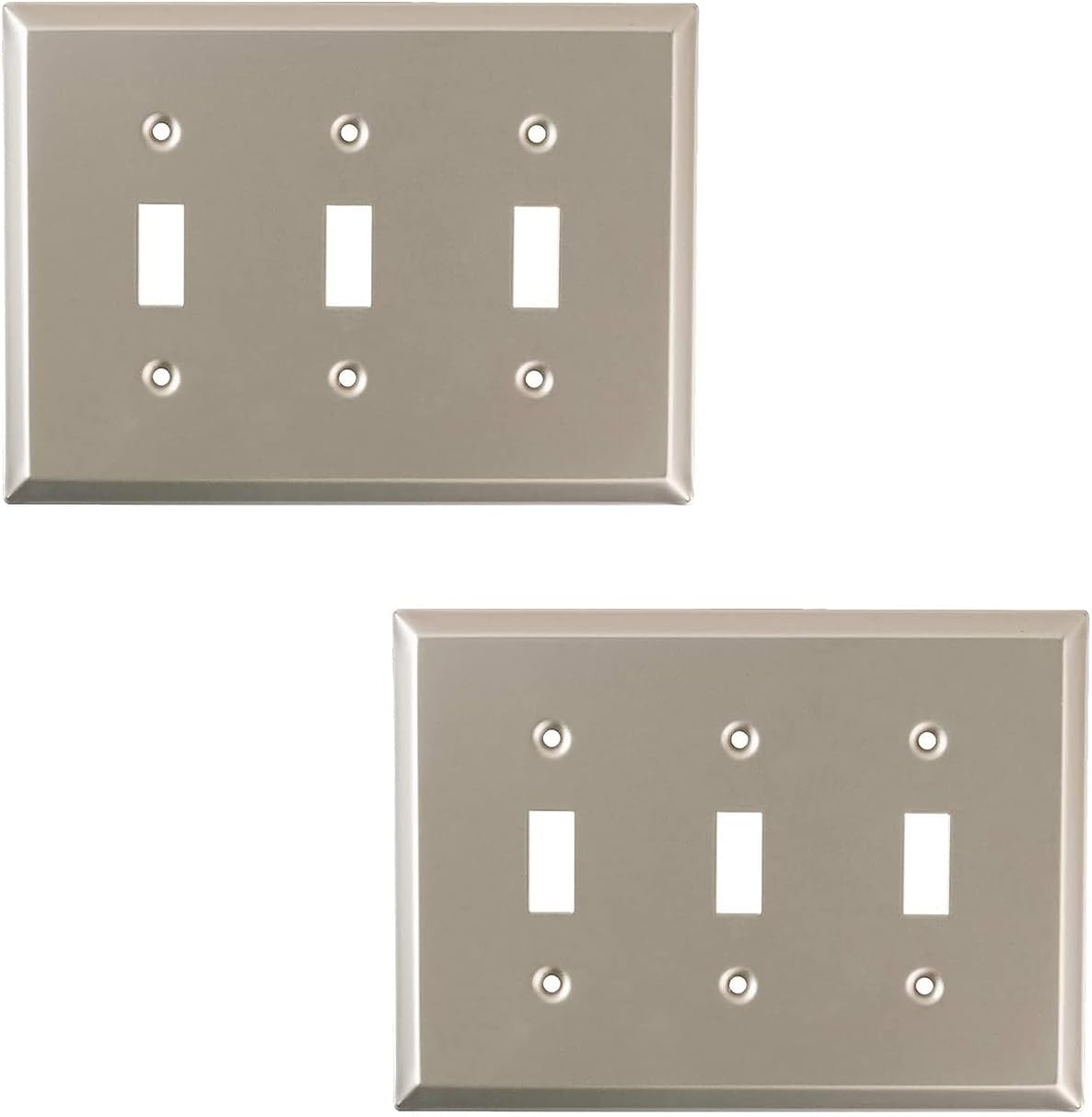 Sleek Canvas Elegance Wall Plate Collection - Satin Nickel