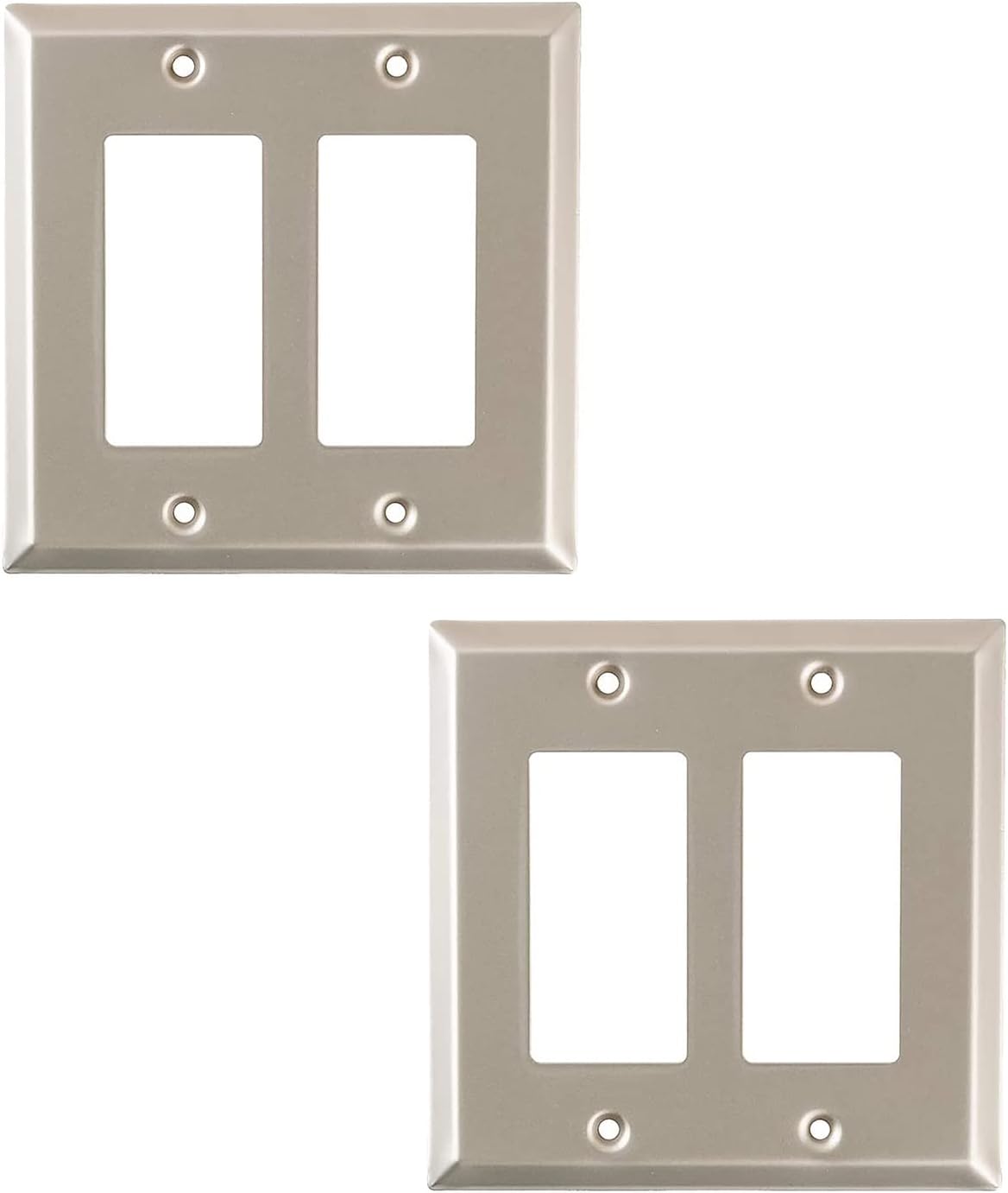 Sleek Canvas Elegance Wall Plate Collection - Satin Nickel