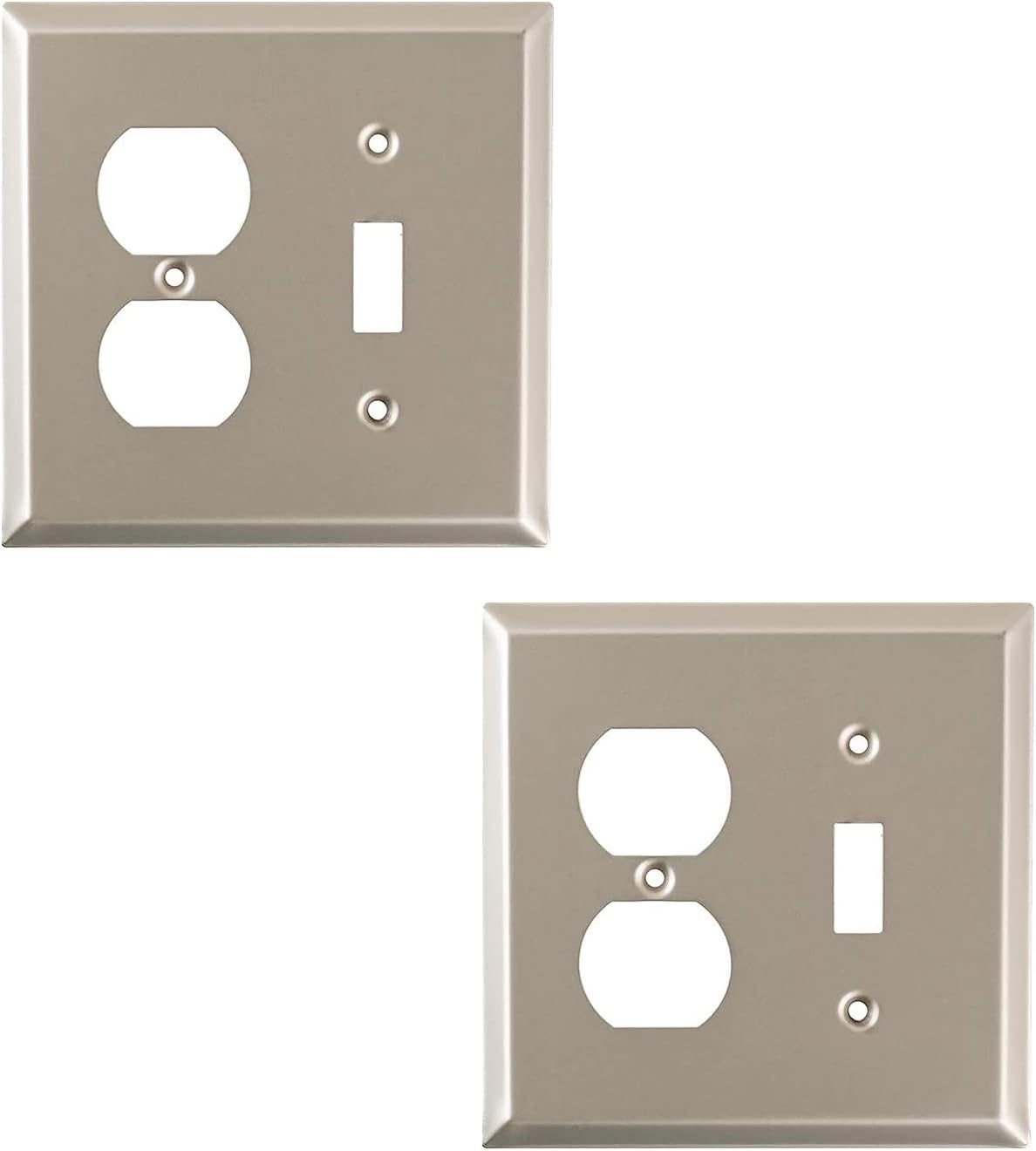 Sleek Canvas Elegance Wall Plate Collection - Satin Nickel