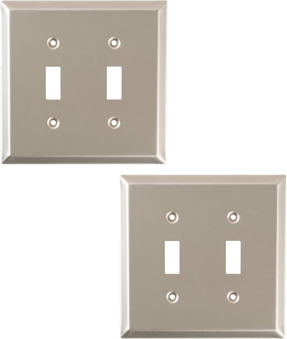Sleek Canvas Elegance Wall Plate Collection - Satin Nickel